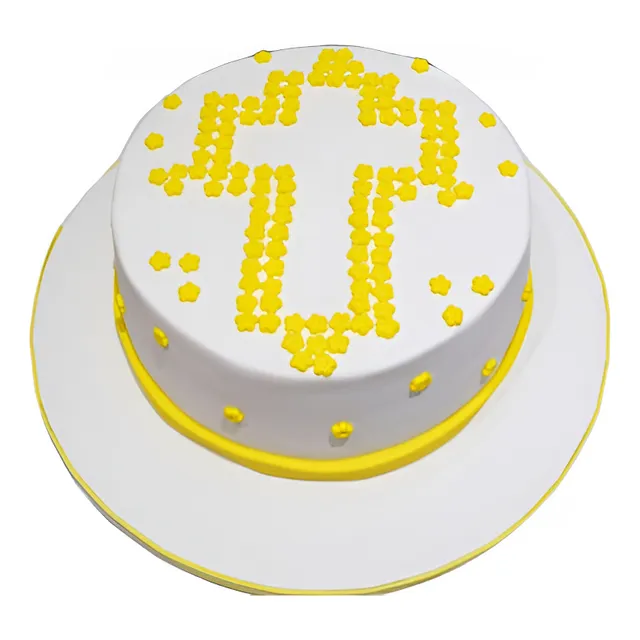 Torta Primera Comunion Bautismo Cruz - Tortas Tematicas