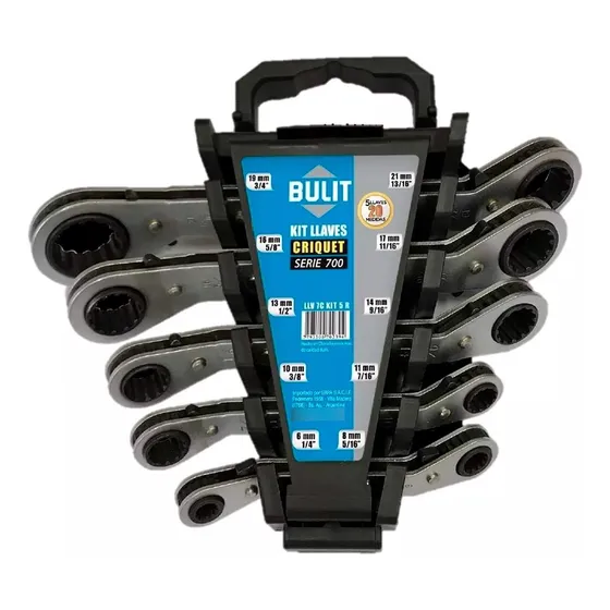 Kit De 5 Llaves Criquet Acodadas Bulit Serie 700 S/c