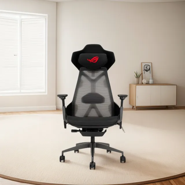 Silla Gamer Asus Sl4000 Rog Destrier Bk/ww Malla Color Negro Material del tapizado Cuero sintético