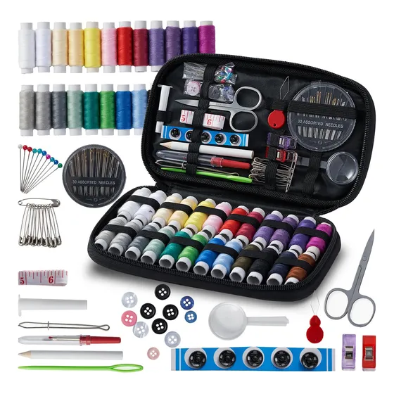 Kit Costura 229 Pieza Tijera Aguja Accesorio Para Viaje Casa