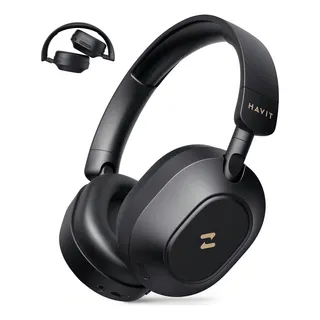 Auriculares Inalámbricos Bluetooth 5.4 Havit Life Nc01h Anc Cancelacion De Ruido Hi-res Audio Diadema Con Micrófono, Color Negro