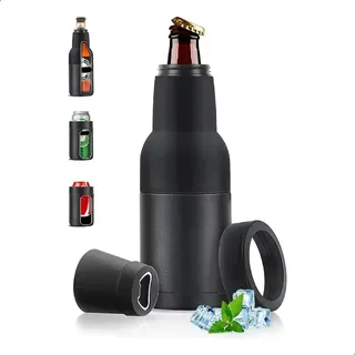 Funda para cerveza, portabotellas clásica de cuero con funda para