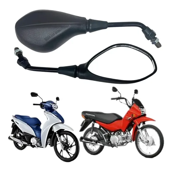 Par Retrovisor Mini Honda Pop 110i Biz 125 Esportivo Moto