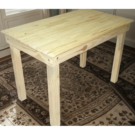 Mesa De Comedor De Pino Patas 3x3 160x85.