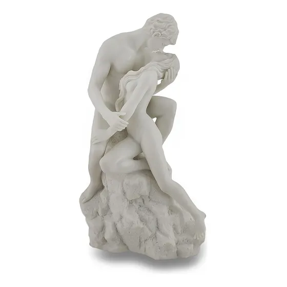 Zeckos Acabado De Mármol Blanco La Escultura Desnuda