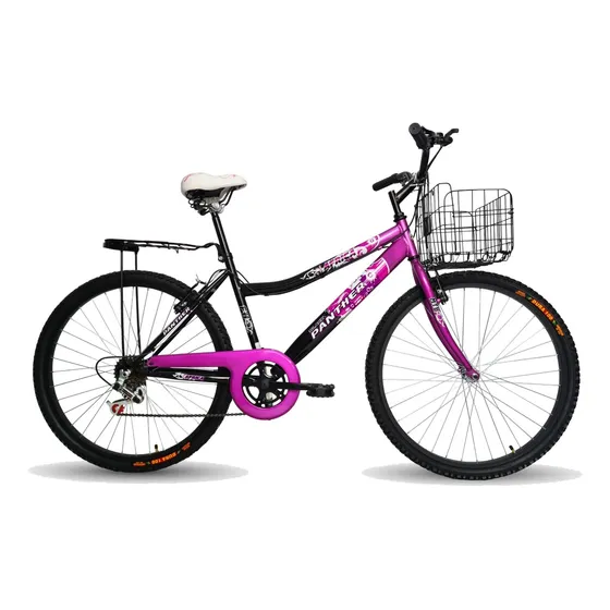 Bicicleta Lady Africa Canasta Plegable 6 Vel Rodada 24