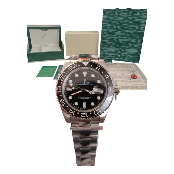 Reloj Rolex No Patek Omega Gmt Master 2 Caja Automatic Negro
