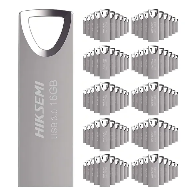 Kit 100 Memorias Usb Plateado Hiksemi Hs-usb-m200 16gb 3.0 Liso