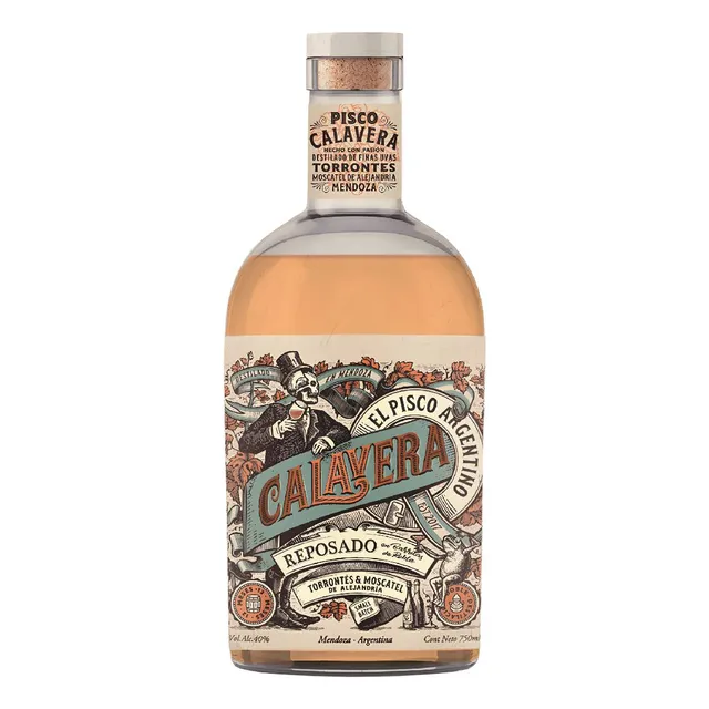 Pisco Reposado Calavera Argentino Torrontes 750ml - Gobar®