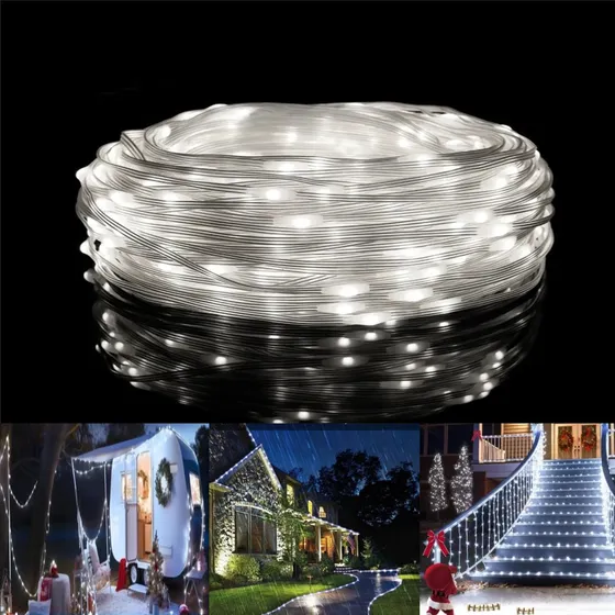 30m Fio Fada Cordão 300leds Pvc Bivolt Prova Dágua 8 Modos