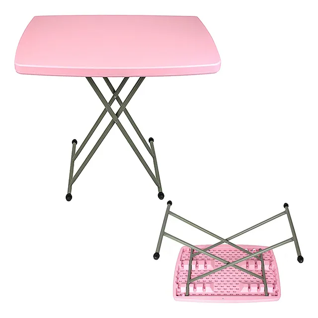Mesa de exterior Otra Volta Plegable ajustable de plástico color rosa