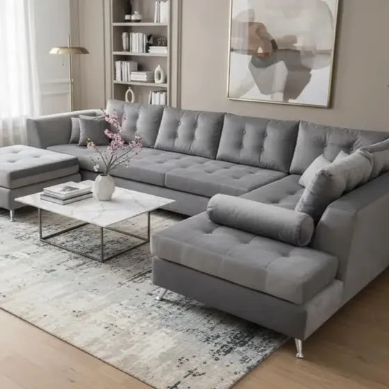 Sillón Sofa Esquinero Rinconero Premium 3x2 Metros Tela Pana