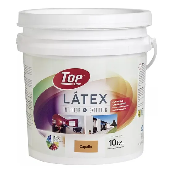 Latex Top Line Interior / Exterior 10 Lts Colores