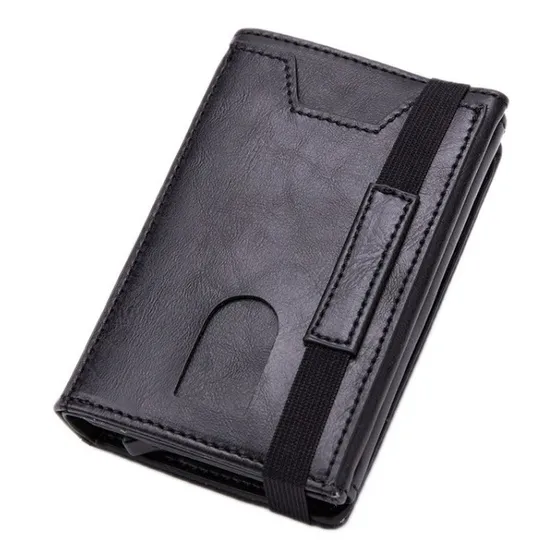 Billetera Tarjetero Rfid Anti Magnético Con Liga 