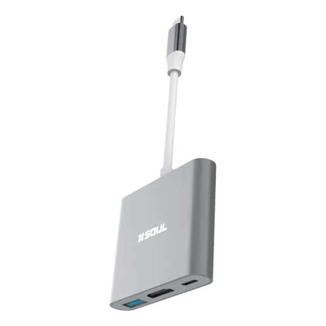 Adaptador Hub 3 En 1 Usb A Usb C  Puertos Usb Usb C Hdtv 4k