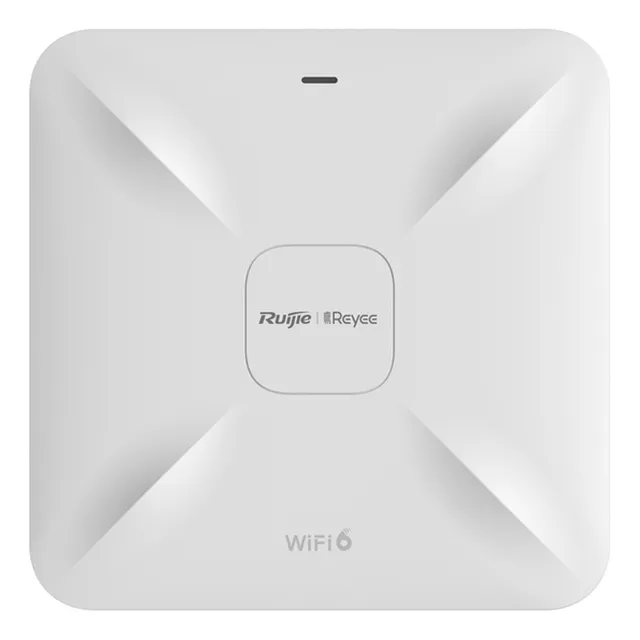 Ruijie Punto De Acceso Wi-fi 6 Rg-rap2260g Para Interiores Se Instala En Techo O Pared Hasta 512 Usuarios Y 1.7 Gbps Doble Banda 802.11 Mu-mimo 2x2 No incluye adaptador de corriente ni inyector POE