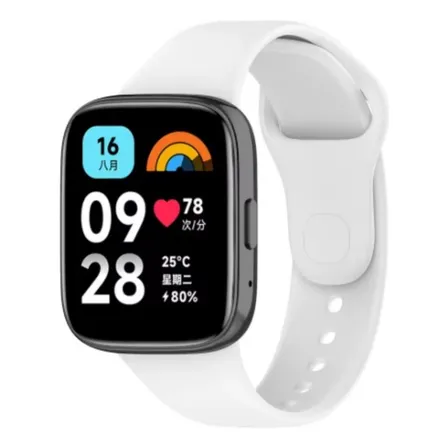 Correa Silicona Para Xiaomi Redmi Watch 3 Active/ 3 Lite Blanco 0.22 Cm