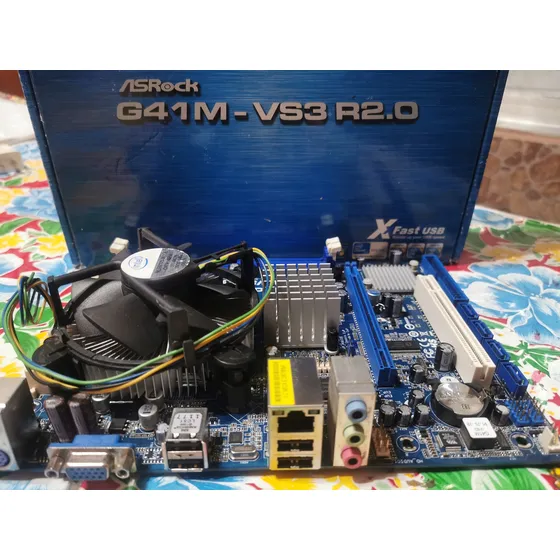 Mother Asrock 775 Ddr3, Funcionando. Oportunidad. Azul Marino