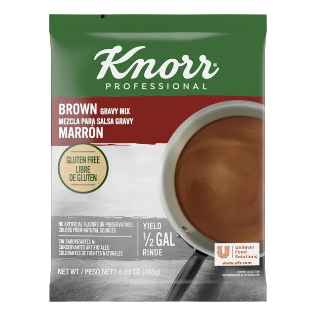 Mezcla Profesional De Salsa Marrón Vegana Sin Gluten Knorr