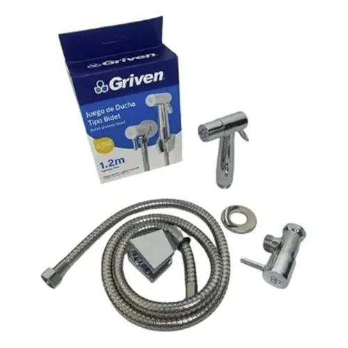 Ducha Teléfono Griven Cromada Inoxidable 1,2 Metros Bidet