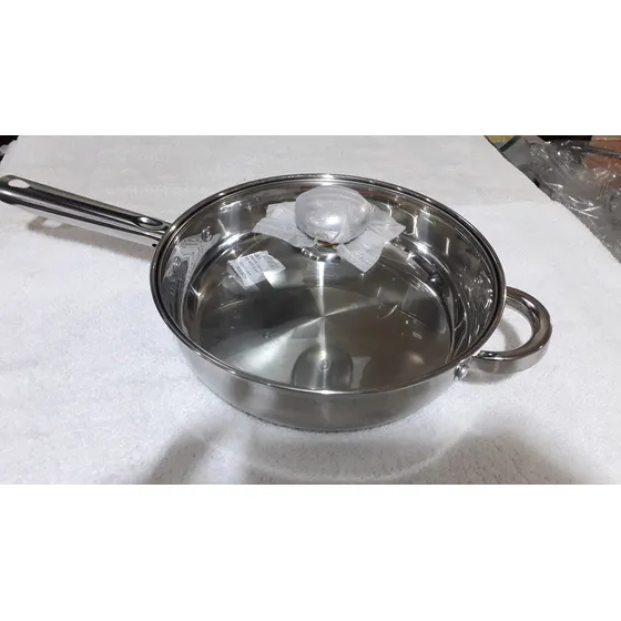 Sartene De Acero Inoxidable Con Tapa De Vidrio 24 Cm