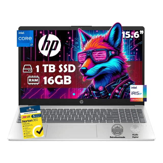 Laptop Hp 15-fd0182wm Intel Core I7-1355u 1tb Ssd 16gb Ram Gráficos Intel Iris Xe 1920 X 1080 Windows 11 Home