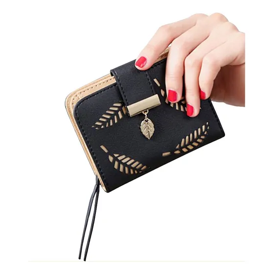 Billetera Elegante De Cuero Para Dama Cartera De Lujo 