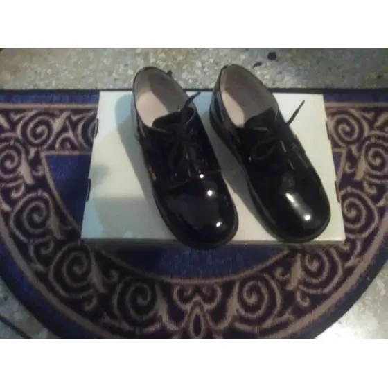 Zapato Patente Negro Niños.
