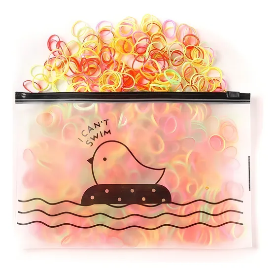 Kit bolsas elástico para cabelo Xuxinha tipo liguinha silicone pacote cor neon