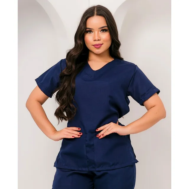Scrubs Blusa Bata Acinturada Pijama Cirurgico Hospitalar Vet