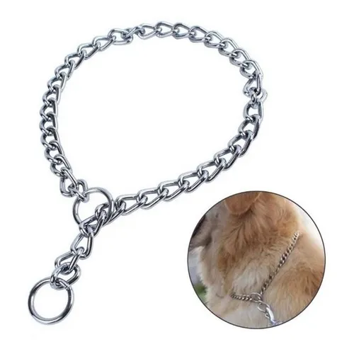 Collar De Adiestramiento Canino Color Cromo Tamaño 60cm