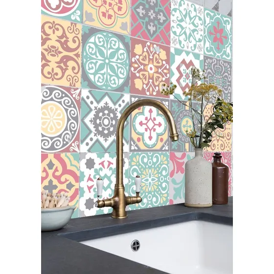 Azulejos Adhesivos De Vinilo 20x20 Pack X50 Un.