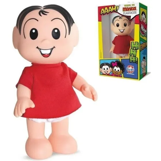 Boneca Monica Classica 25cm Turma Da Monica Sid Nyl 975