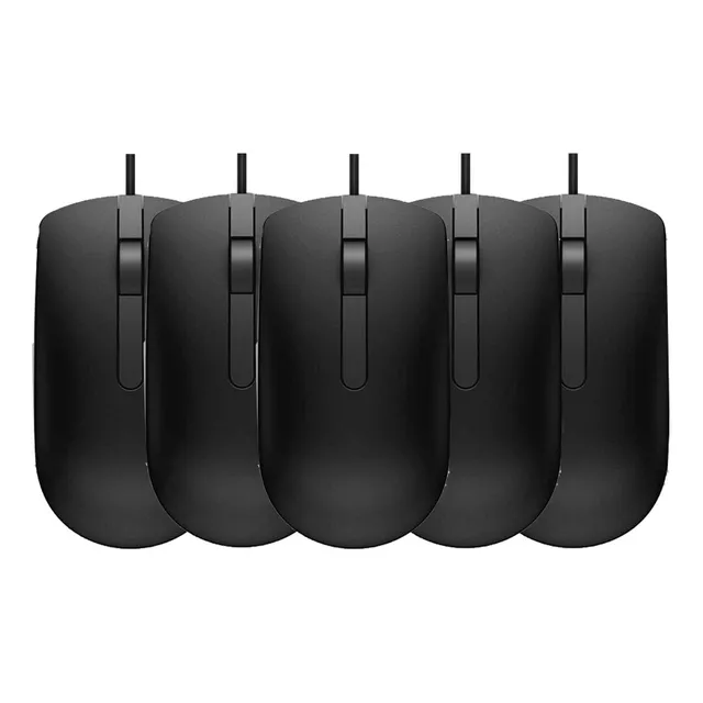 Kit De 5 Mouse Dell Alambrico Ms116 Optico 1000ppp 2 Botones