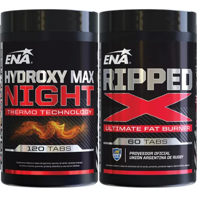Kit Quemagrasa Abdominal Ena Hydroxy Max Night Ripped X