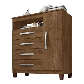 CĂŽmoda Sapateira 1 Porta E 4 Gavetas Cannes Malbec - Mpdecor Cor Marrom CĂŽmoda Sapateira 1 Porta E 4 Gavetas Cannes Malbec - Mpdecor Cor Marrom