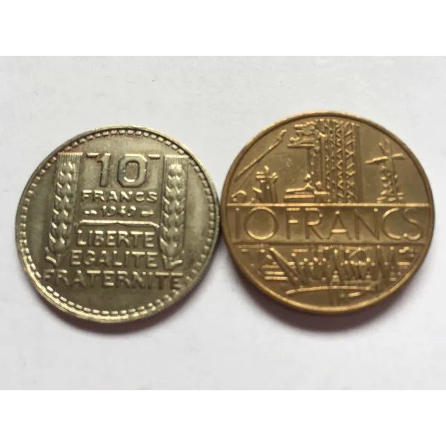 França- 10 Francos 1949 E 1978 Frete Grátis