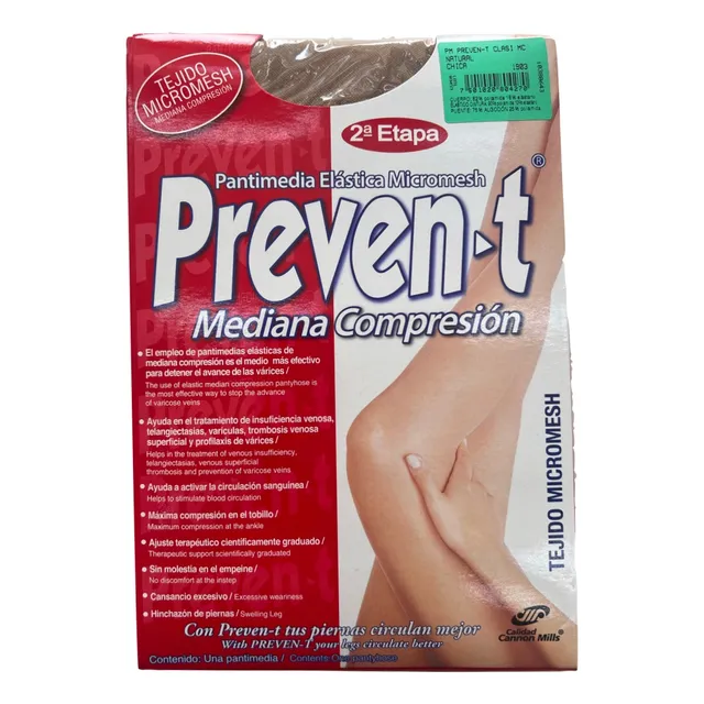Pantimedia Prevent Mediana Compresión. Varios Colores