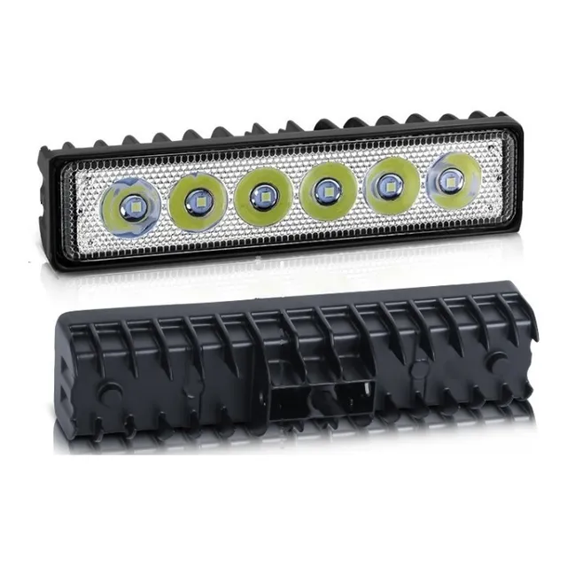 Par De Faros Auxiliares Barra 18w 6 Leds Flood Spot Off Road
