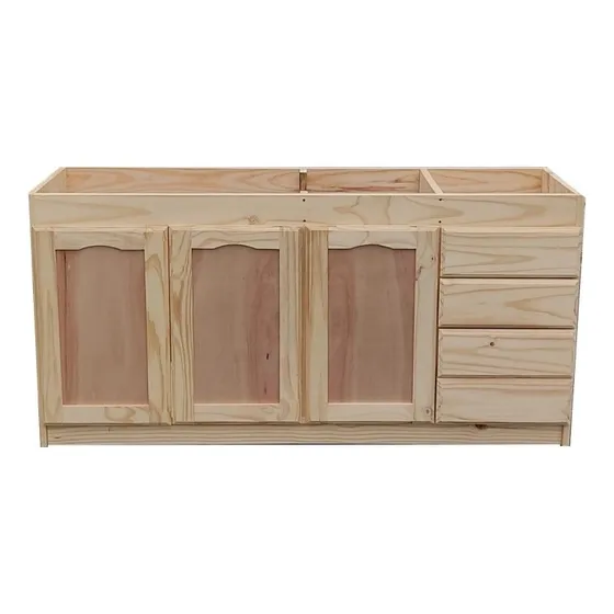 Mueble Bajo Mesada De Madera Cocina Color Blanco