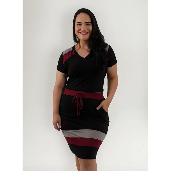 Conjuntos Evangélica Saia Mídi Forrada Moda Plus Size 