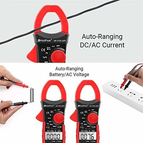 Multimetro Digital Abrazadera Holdpeak Conecta Aplicacion
