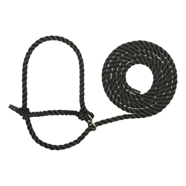 Cuero Ganado Extra Largo Cabestro Rotura Negro X-long