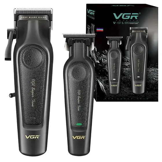 Maquina Corta Pelo Vgr Barba Trimmer V-197 & V-995 Usb Color Negro | Cuotas sin interés