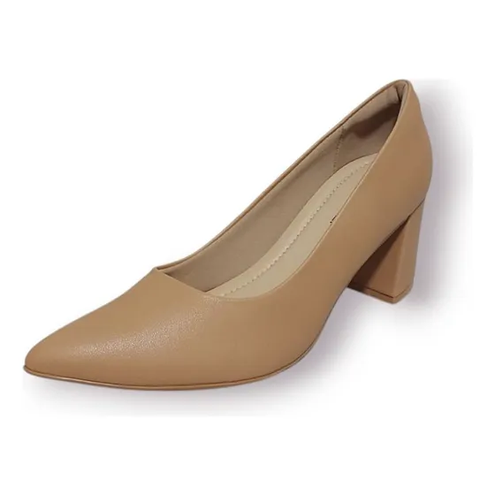 Sapato Piccadilly Salto Bloco Casual Conforto Feminino