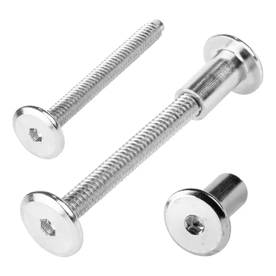Tornillo Conector Tuerca Union Muebles 6cm X 1/4 10 Piezas