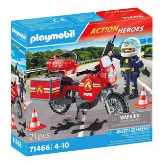 Playmobil Action Heroes 71466 Moto De Bomberos Playmobil Action Heroes 71466 Moto De Bomberos