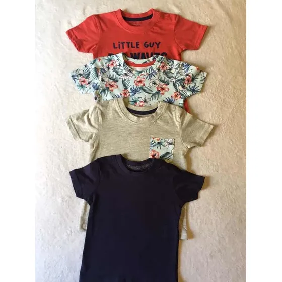 Franela Para Niño De Color Gris De Bebe Varon.. Importado