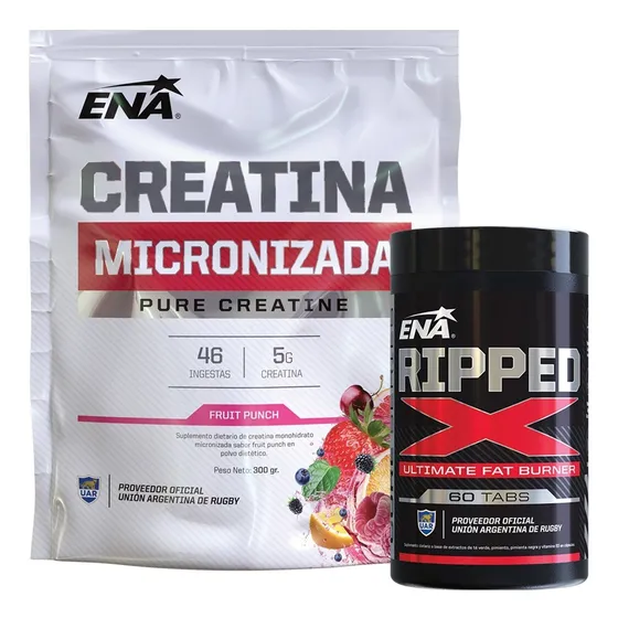 Pak Creatina Ripped Burn Ena Fuerza Rápido Quemador De Grasa