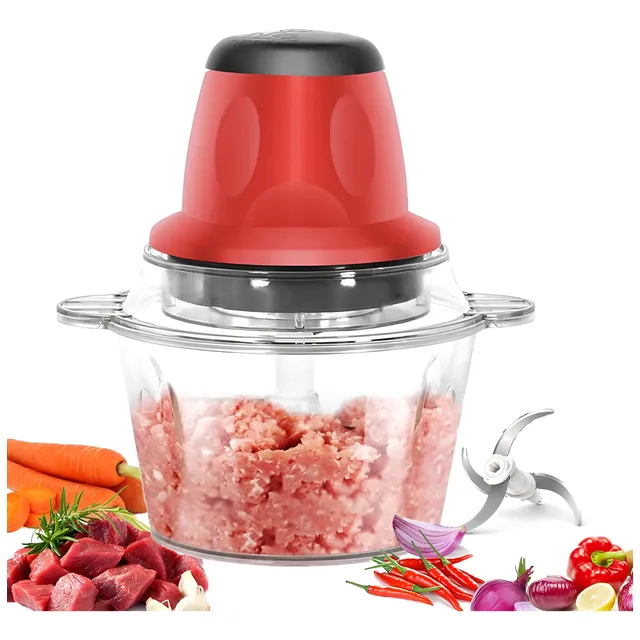 Rojo Procesador De Alimentos Picador Carne Verduras 2l 250w